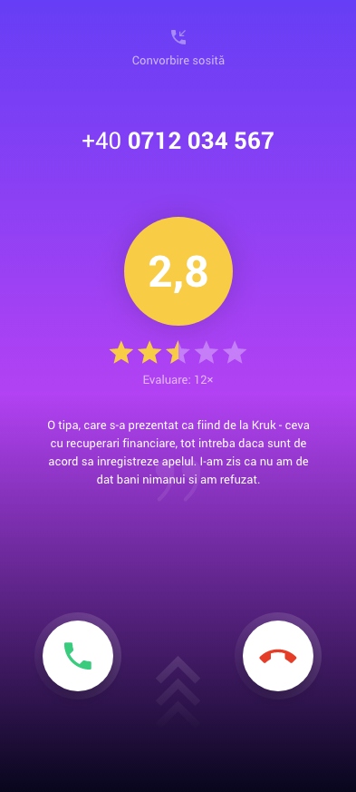 Identificarea apelantului